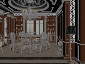 panoramic 360 deluxe european family living room restaurant 09 Modèle 3D