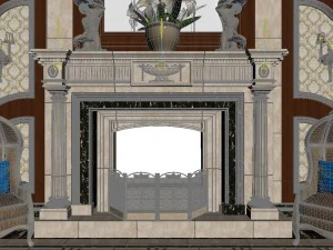 panoramic 360 deluxe european family living room restaurant 10 3D Model