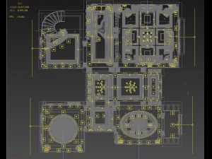 panoramic 360 deluxe european family living room restaurant 10 3D-Modell