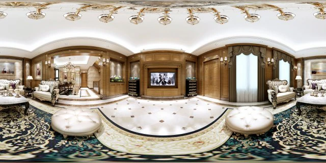 panoramic 360 deluxe european family living room restaurant 11 3D Model .c4d .max .obj .3ds .fbx .stl .blend 