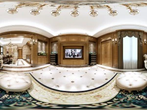 パノラマ 360 デラックス ヨーロッパのファミリー リビング ルーム レストラン 11 3Dモデル