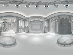 panoramic 360 deluxe european family living room restaurant 11 3Dモデル