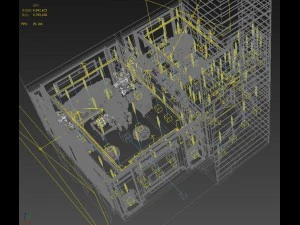 panoramic 360 deluxe european family living room restaurant 11 3D Model