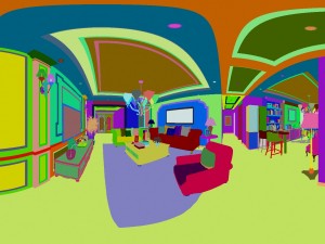panoramic 360 deluxe european family living room restaurant 12 3D Model