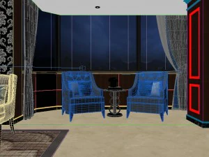 panoramic 360 deluxe european family living room restaurant 14 3D Model