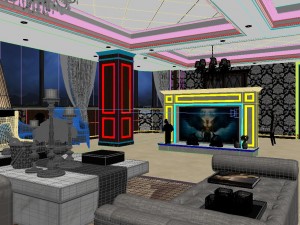 panoramic 360 deluxe european family living room restaurant 14 Model 3D