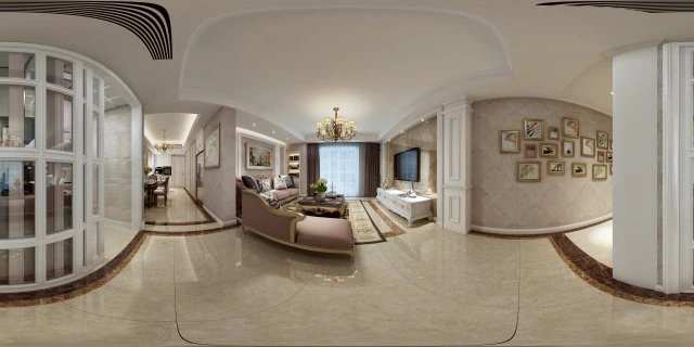 panoramic deluxe european family living room restaurant 17 3D Model .c4d .max .obj .3ds .fbx .stl .blend 