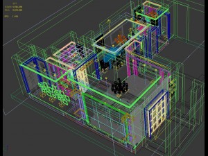 panoramic deluxe european family living room restaurant 17 Modello 3D