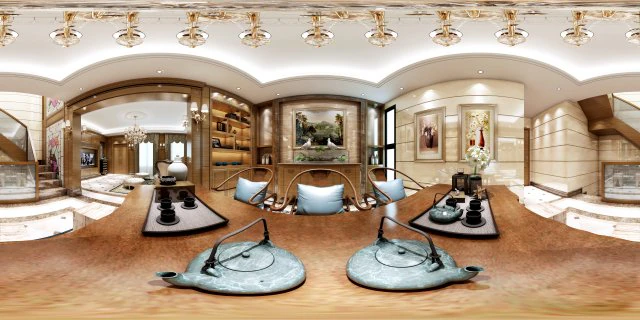 panorama mix and match style living room 3D Model .c4d .max .obj .3ds .fbx .stl .blend 