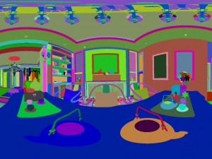 panorama mix and match style living room Modelo 3D