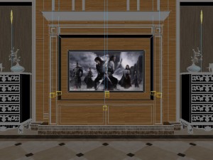panorama mix and match style living room Modelo 3D