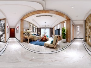 panorama mashup style family living room restaurant 01 3D 모델