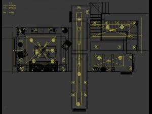 panorama mashup style family living room restaurant 01 3D Model