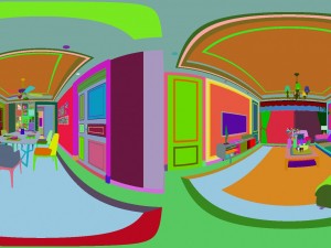 panorama mixed living room restaurant space 01 3D 모델