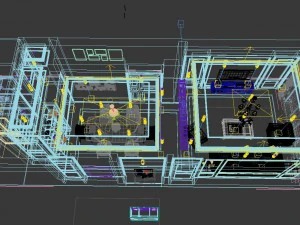panorama mixed living room restaurant space 01 3D Model