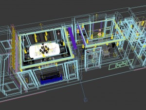 panorama mixed living room restaurant space 01 3D 모델
