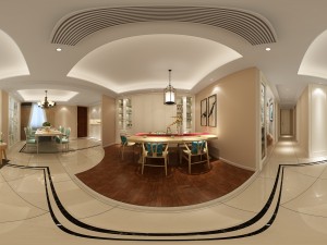 panorama mix and match the living room restaurant space 02 3D-Modell