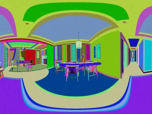 panorama mix and match the living room restaurant space 02 3D Model