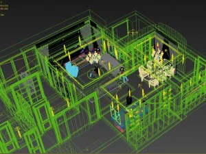 panorama mix and match the living room restaurant space 02 3D Model