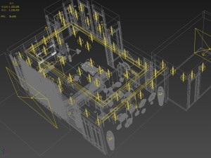 panorama mixed living room restaurant space 03 3D-Modell