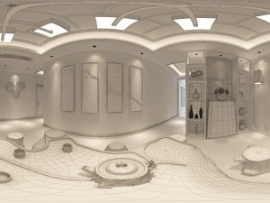 panorama family meeting room tea room 3Dモデル