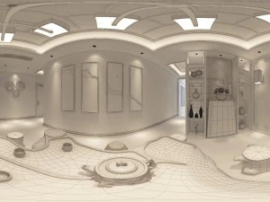 panorama family meeting room tea room 3D Model