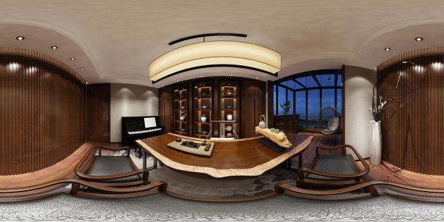 panorama family meeting room tea room 02 3D-Modell .c4d .max .obj .3ds .fbx .stl .blend 