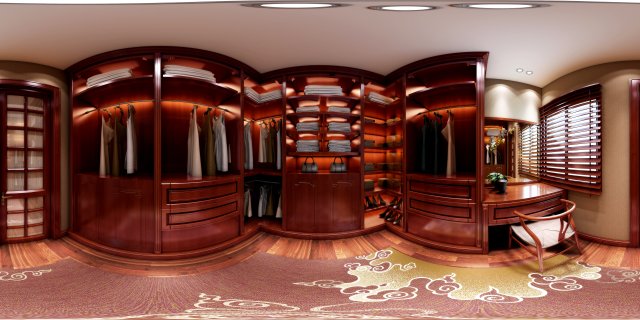 panorama family cloakroom 3D Model .c4d .max .obj .3ds .fbx .stl .blend