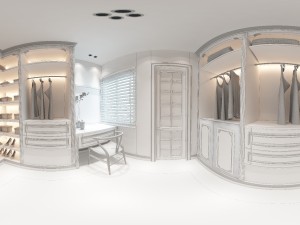 panorama family cloakroom 3D Model