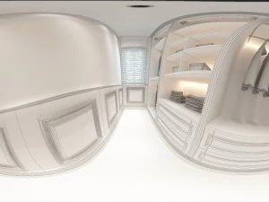 panorama family cloakroom 02 3D Model
