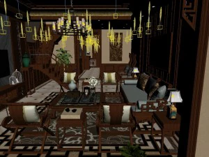 panorama family corridor 3D Model