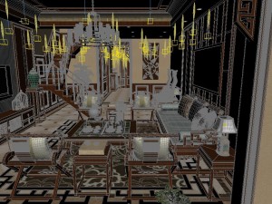 panorama family corridor Modèle 3D