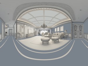 panoramic 360 american style restaurant kitchen space 01 3Dモデル