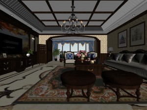 panoramic 360 american style restaurant kitchen space 01 3Dモデル