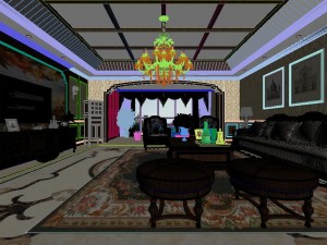 panoramic 360 american style restaurant kitchen space 01 3Dモデル