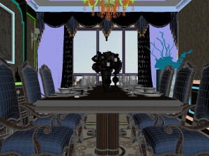panoramic 360 american style restaurant kitchen space 01 3Dモデル