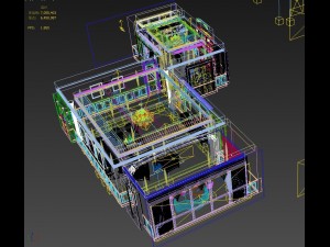 panoramic 360 american style restaurant kitchen space 01 3Dモデル