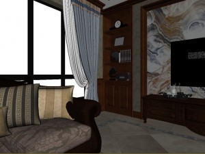 panoramic american style restaurant kitchen space 02 3D 模型