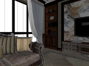 panoramic american style restaurant kitchen space 02 3D 模型