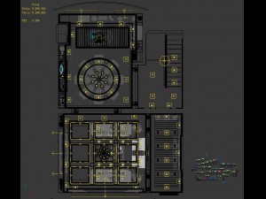 panoramic american style restaurant kitchen space 02 3D 模型
