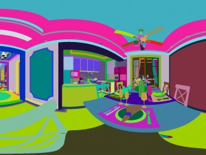 panoramic 360 american style restaurant kitchen space 03 Modello 3D