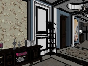 panoramic 360 american style restaurant kitchen space 03 Modello 3D