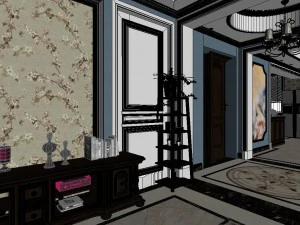 panoramic 360 american style restaurant kitchen space 03 3D Model