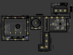 panoramic 360 american style restaurant kitchen space 03 3D Model