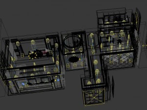 panoramic 360 american style restaurant kitchen space 03 3D Model