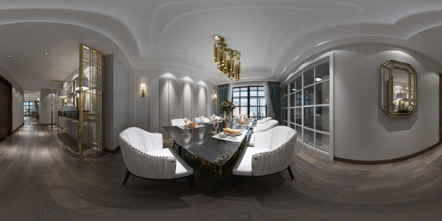 panoramic 360 american style restaurant kitchen space 04 Modelo 3D .c4d .max .obj .3ds .fbx .stl .blend 