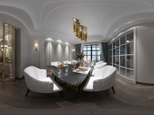 panoramic 360 american style restaurant kitchen space 04 3D Model