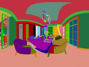 panoramic 360 american style restaurant kitchen space 04 Modelo 3D