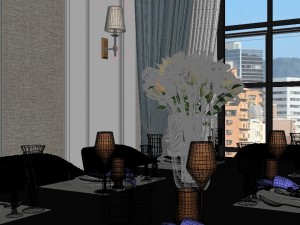 panoramic 360 american style restaurant kitchen space 04 Modelo 3D