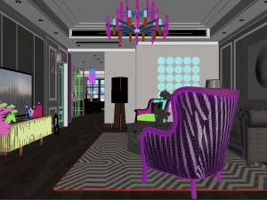 panoramic 360 american style restaurant kitchen space 04 Modelo 3D